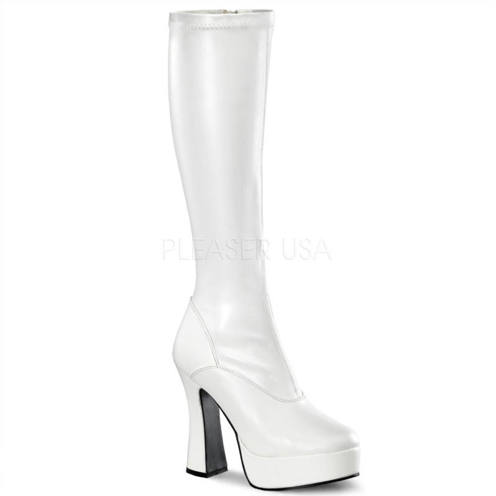 Pleaser - ELECTRA2000Z Kniehohe Stiefel - Weiß Product image